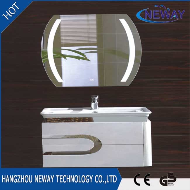 Wholesale PVC Wall Waterproof Bathroom Cabinet with LED Mirror