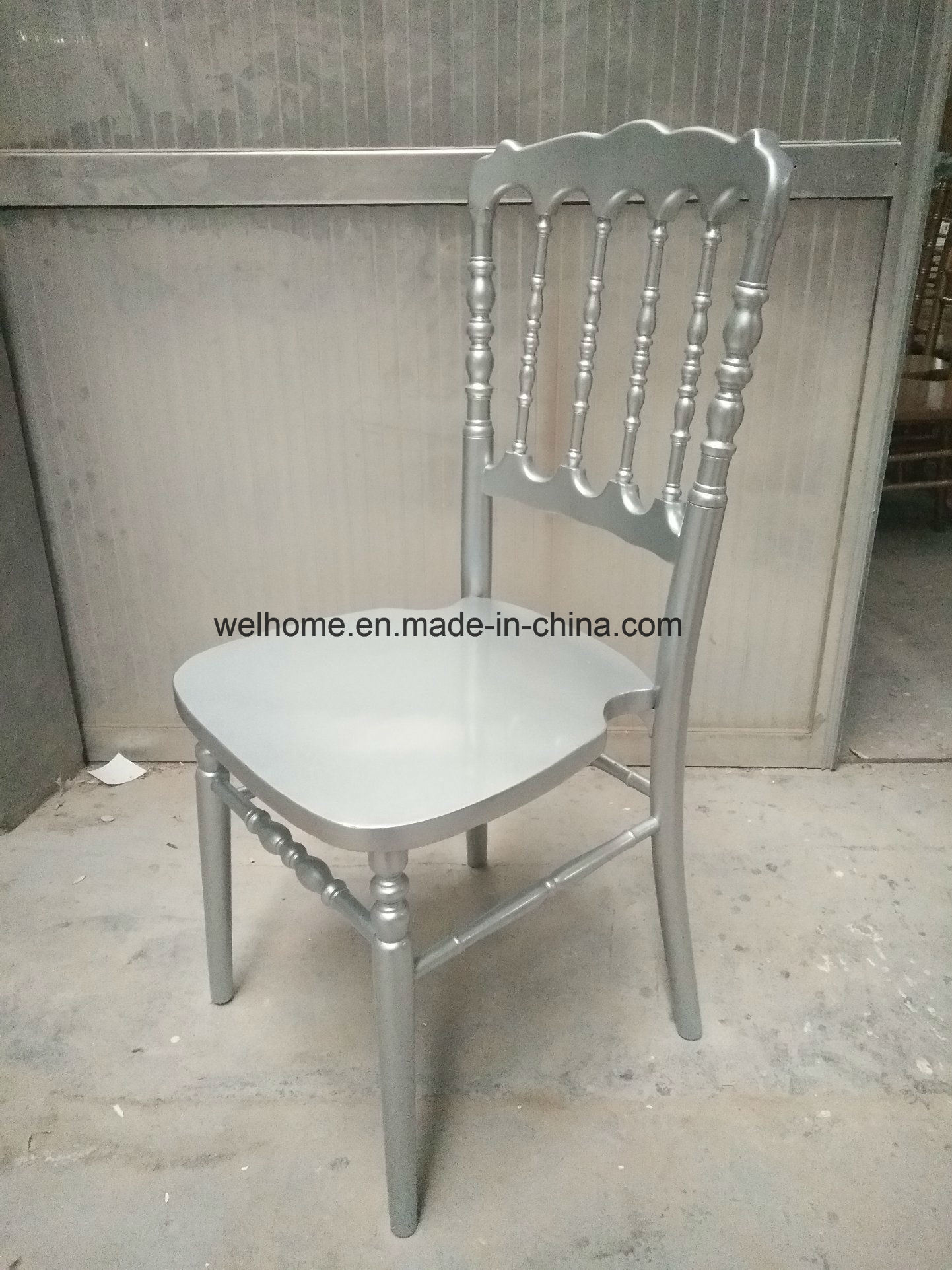 Popular Silver Color Wooden Napoleon Chair for Sale