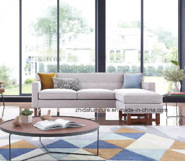 Popular Modern Living Room Fabric Sofa with Small Size (S6081)