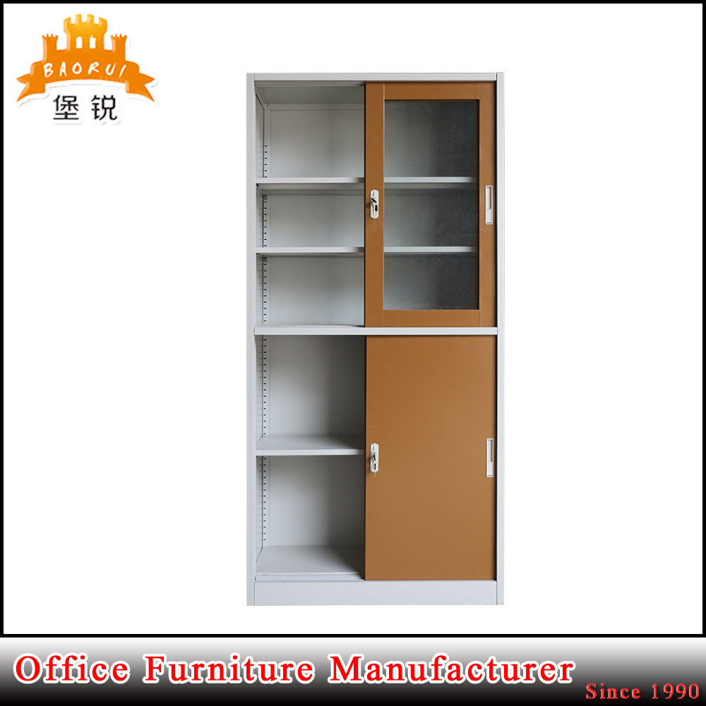 Good Quality Metal Office Storage Laboratory Glass Sliding Door Cabinet