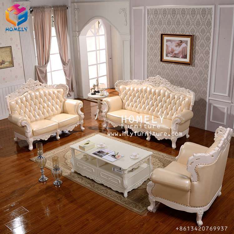 Antique 1+2+3 Sofa Set with Button Diamond for Sale