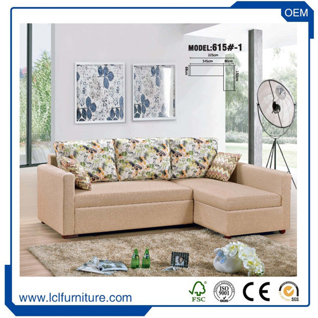 Modren Folding Fabric Sofa Bed Multifunctional Elegant Sofa Bed with Storage Box