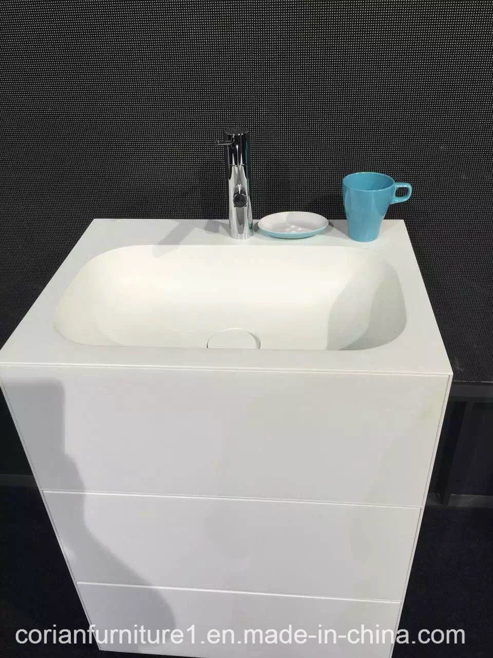 Durable Solid Surface Bathroom Free Stand Washing Basin