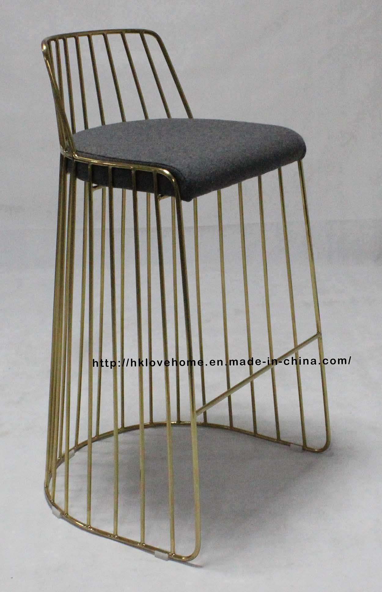 Replica Metal Restaurant Outdoor Furniture Gray Wire Dining Bar Chairs