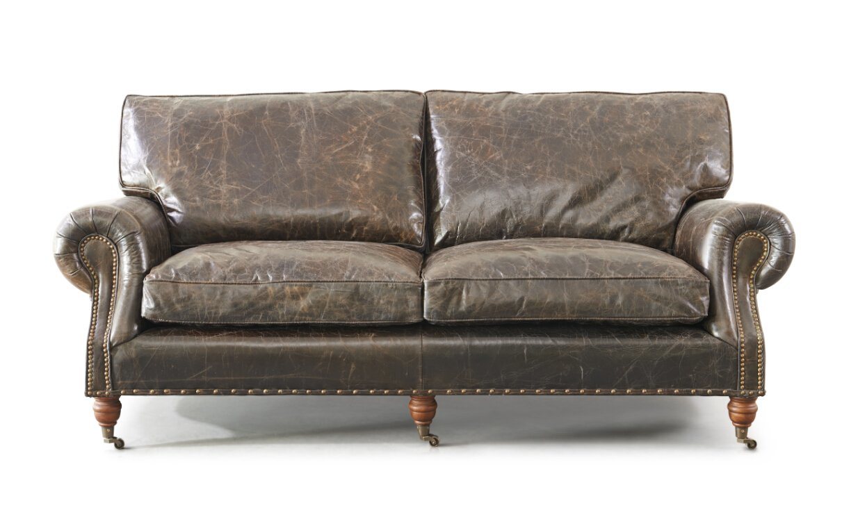 Lancaster Sofa, Top Grain Leather Sofa, Comfortable Sofa