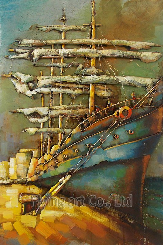 3 D Metal Oil Painting for Boats