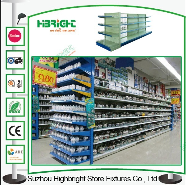 Supermarket Rack Display Gondola Shelving Metal Shelf