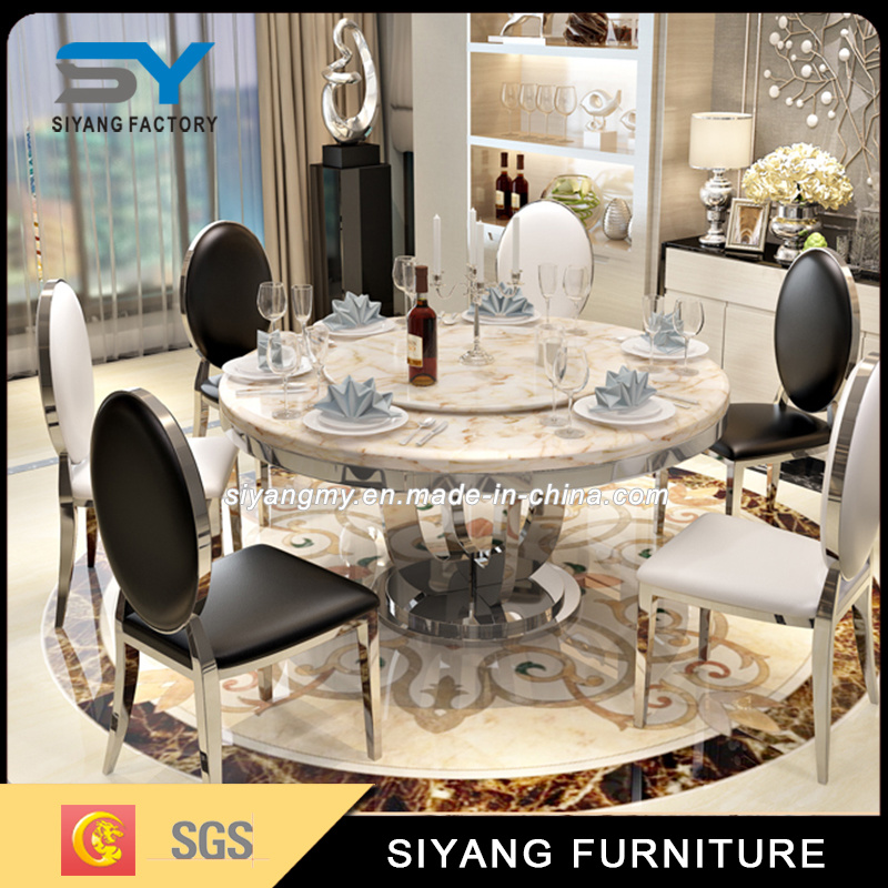 High Quality Restaurant Furniture Round Marble Dining Table