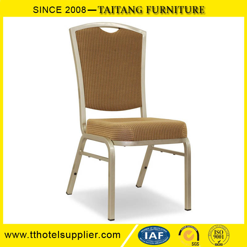 Hotel Gold Metal Square Back Banquet Chair