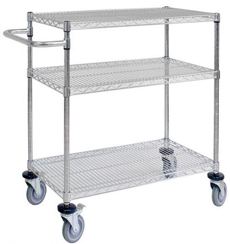 3 Layers Mobile Metal Shelves