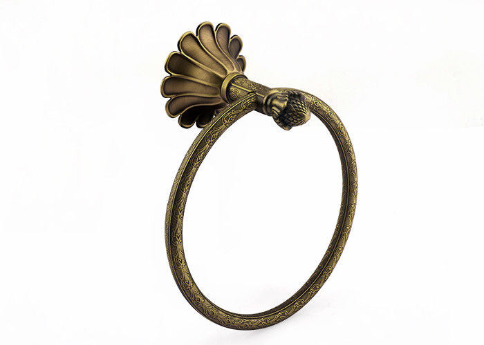 Decorative Design Bathroom Accessory Towel Ring with Antique Brass Material