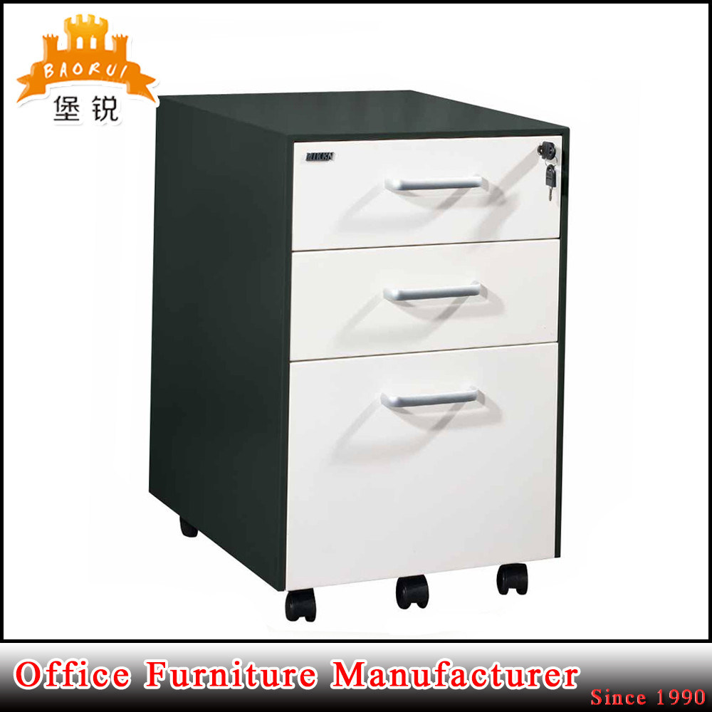 Metal 3 Drawers Vertical Mobile Cabinet