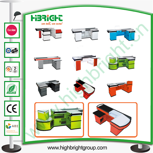 Super Market Checkout Stand and Cash Tables with Motors