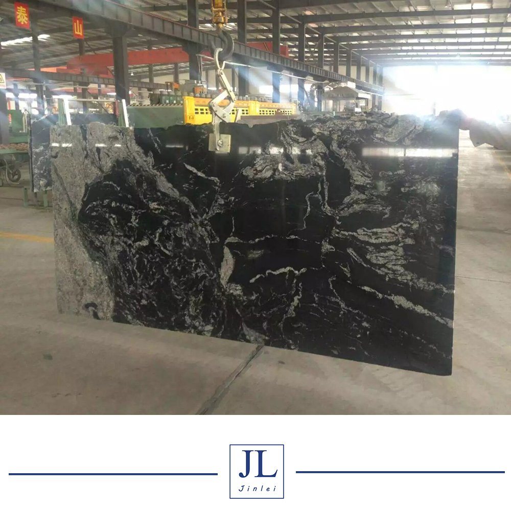 Luxury Natural New Black Granite/Stone, Nero Fantasy Granite Price for Floor and Kitchen Countertop