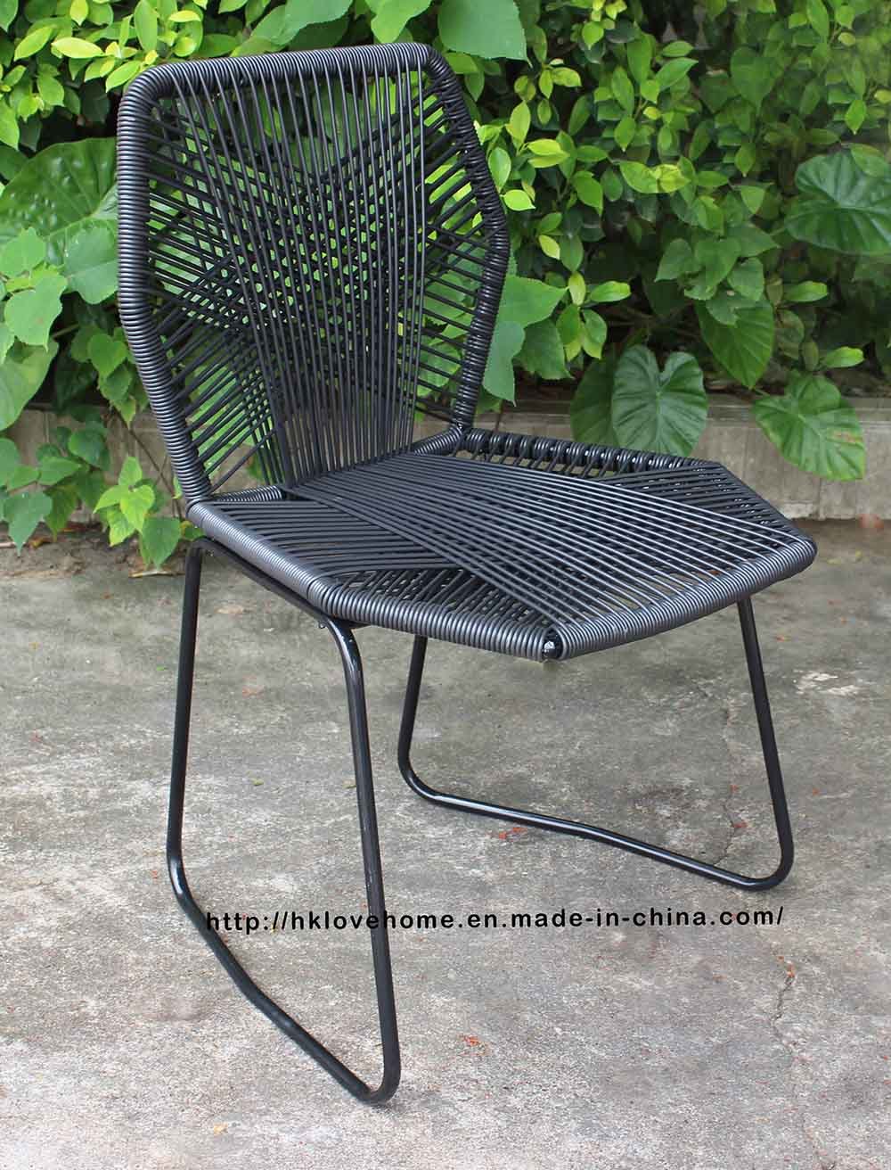 Classic Metal Outdoor Leisure Dining Restaurant Rattan Tropicalia Garden Chair