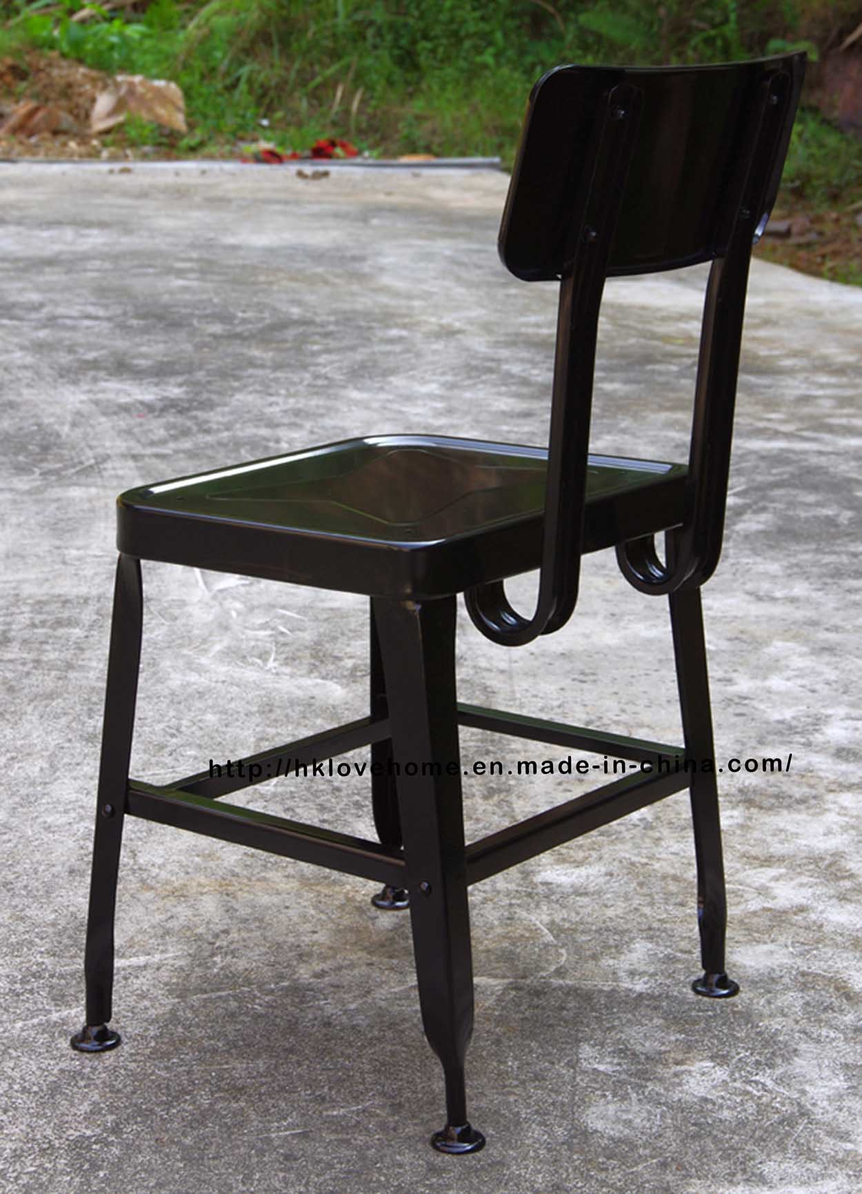 Metal Industrial Black Restaurant Dining Furniture Lyon Chair