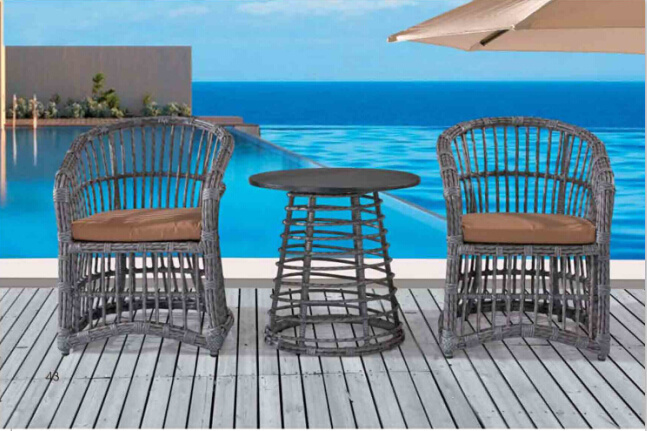 Outdoor Garden Imitation Rattan Table Rattan Chair