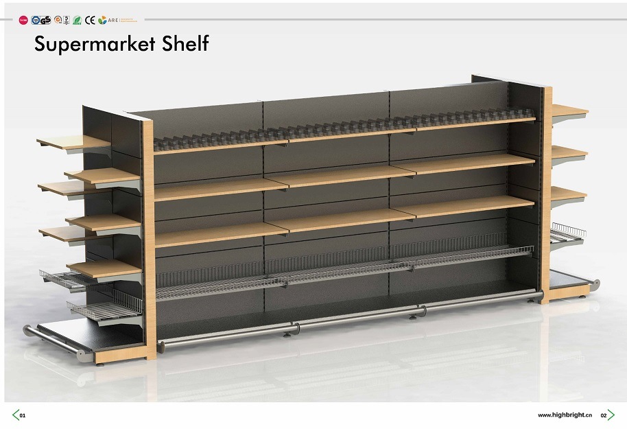 Grocery Store Display Gondola Shelves, Store Shelving