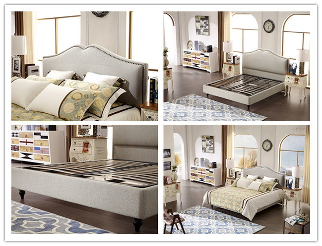China Foshan Bedroom Furniture Latest Modern Soft Fabric Bed