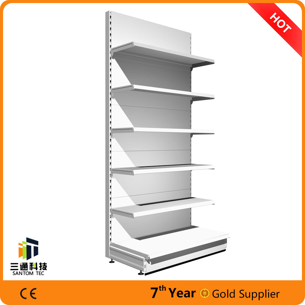 Tegometall Style Supermarket Gondola Display Shelf with Back Panel