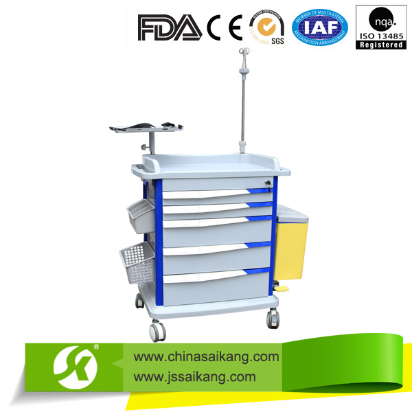 Skr-Et850 Luxury Model FDA Approved Hospital Emergency Trolley