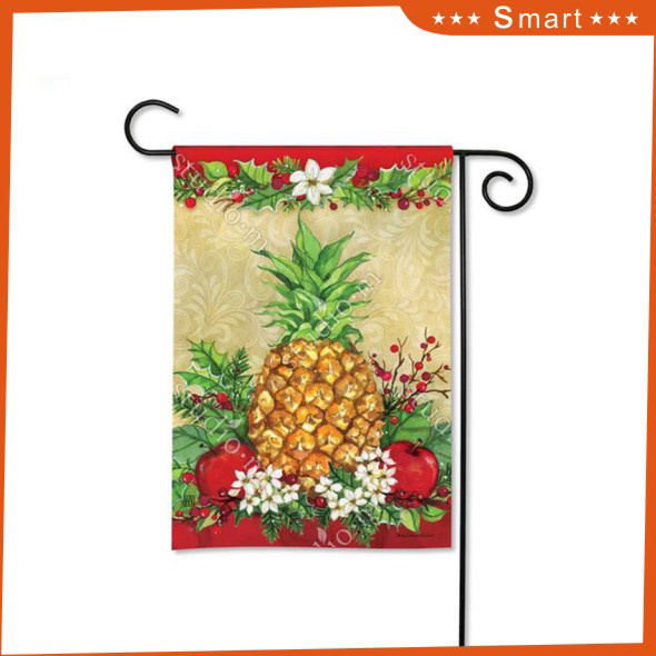 Promotion Flower Outdoor Decoration Autumn Harvest Fruit Double Sides Printing Garden Flag