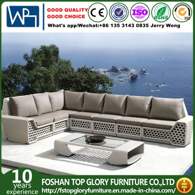 PE Rattan & Aluminum Furniture, Outdoor Rattan Sofa (TG-041)