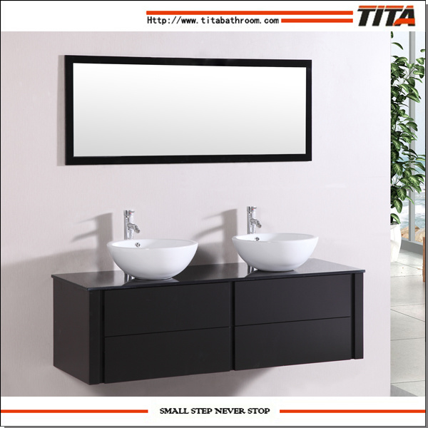 European Bathroom Cabinet with Mirrors (T9012A)