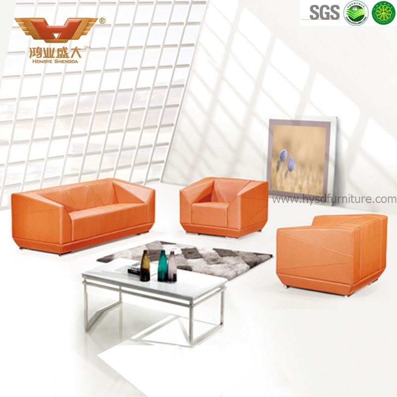 Modern Design Bright Color Metal PU Office Sofa