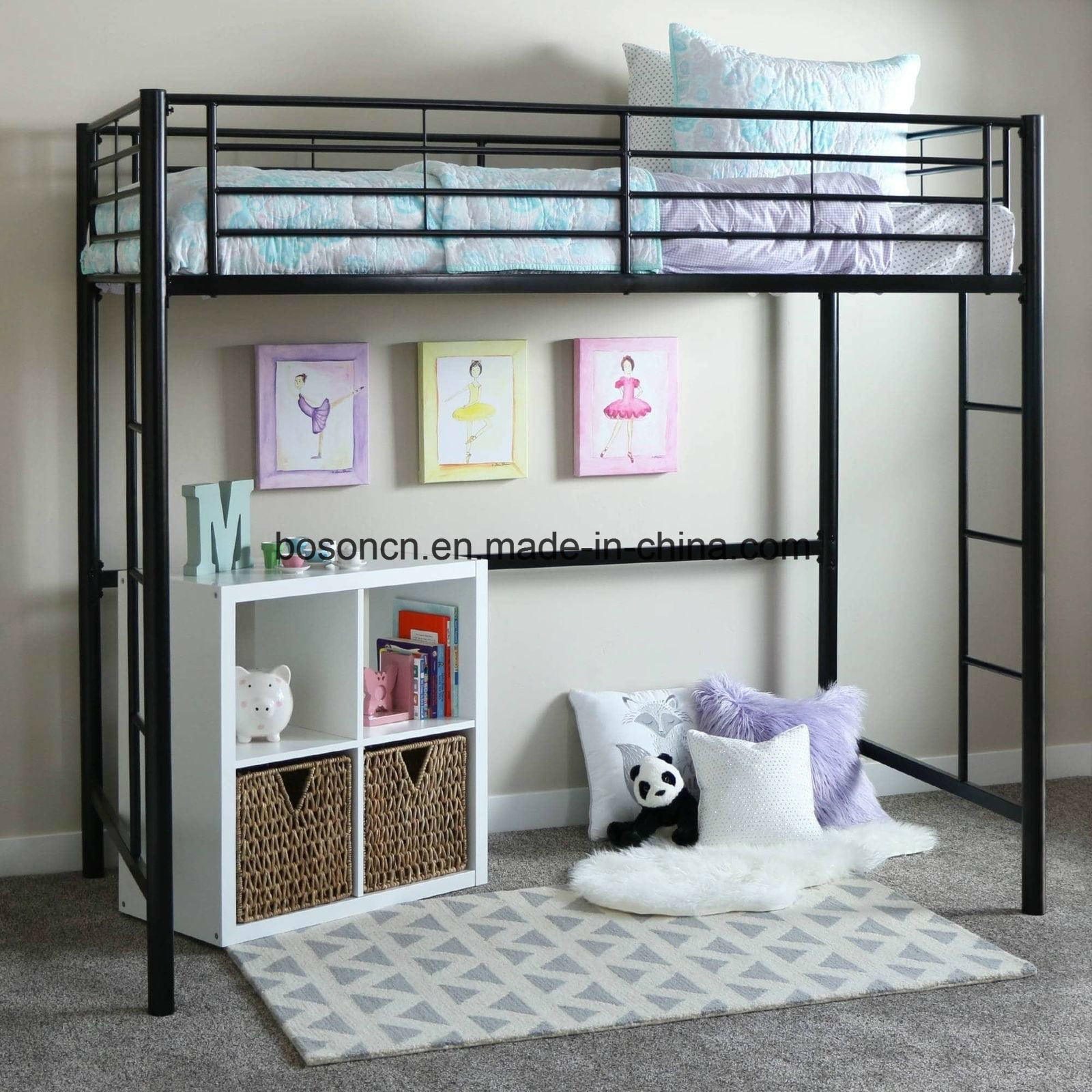 Multi-Functional Metal Loft Bed