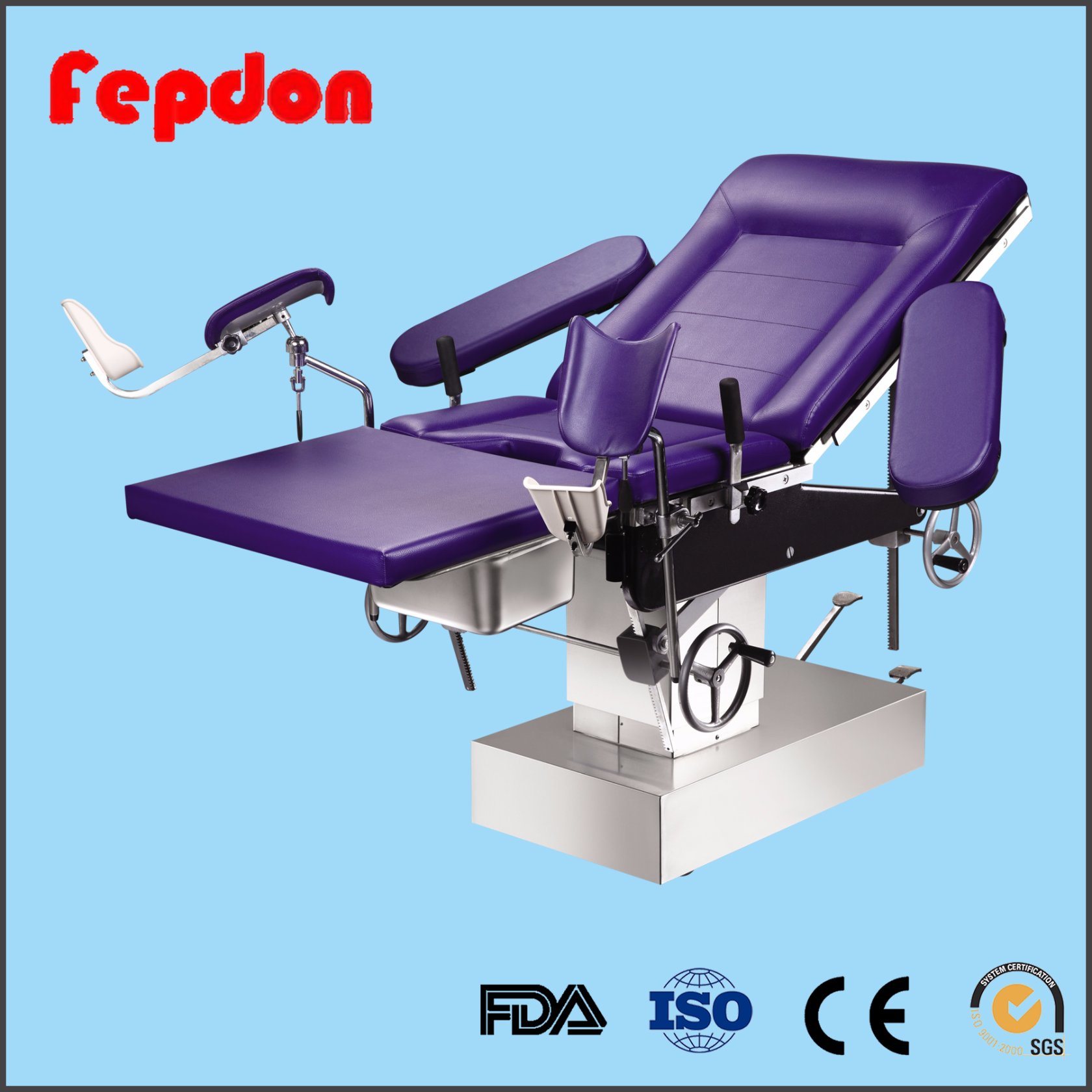 Hospital Manual Hydraulic Medical Obstetric Bed (HFMPB06B)