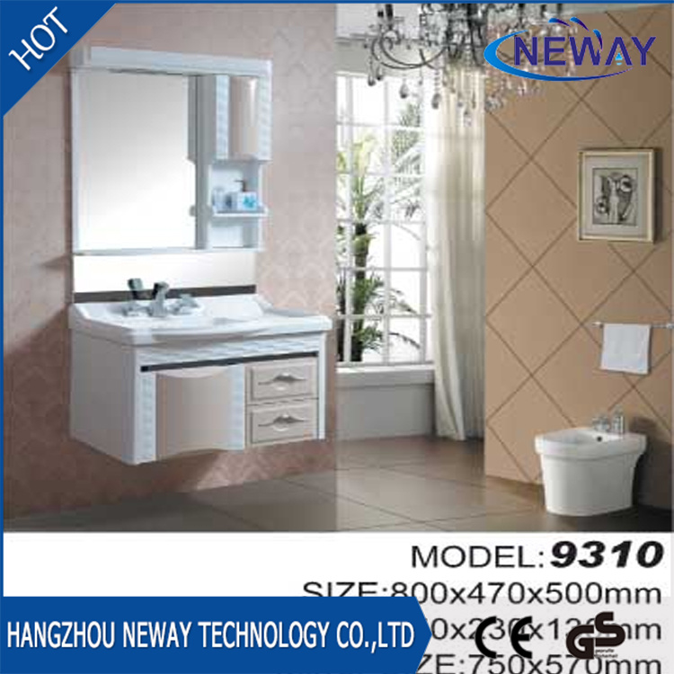 Wall-Mounted Waterproof Acrylic Solid Wood PVC Bathroom Cabinet