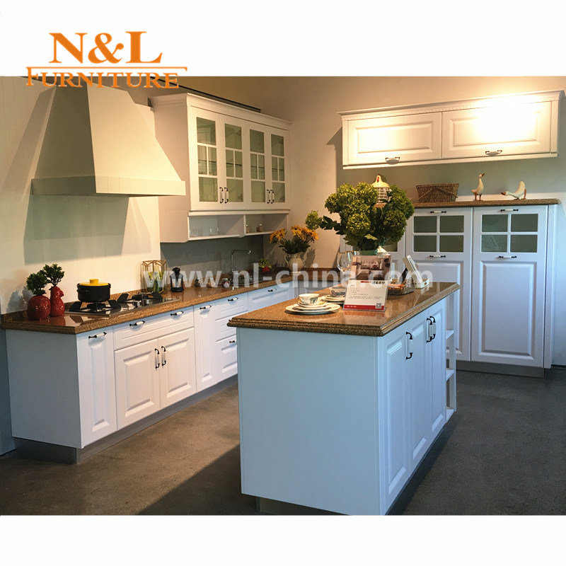 N&L Classic MDF White PVC Kitchen Cabinet