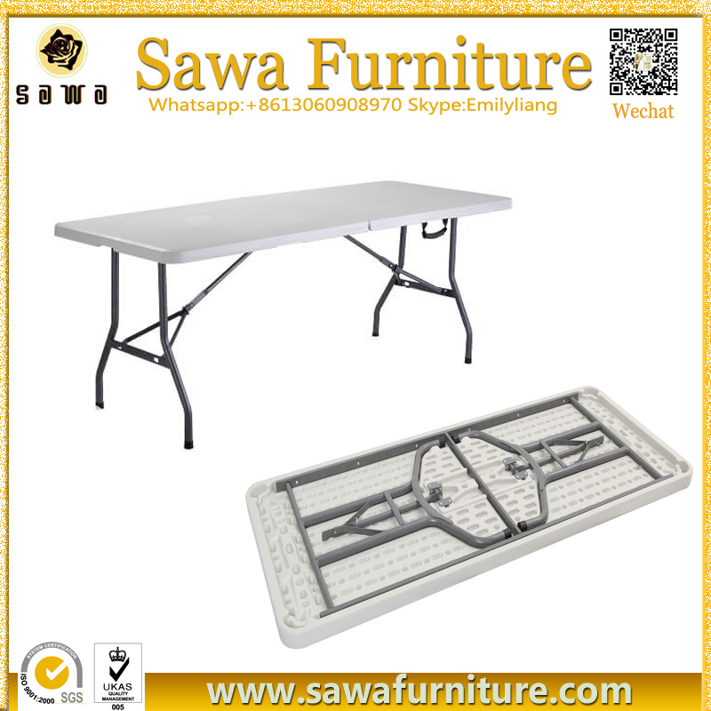 Popular Outdoor Plastic Folding Rectangular HDPE Table