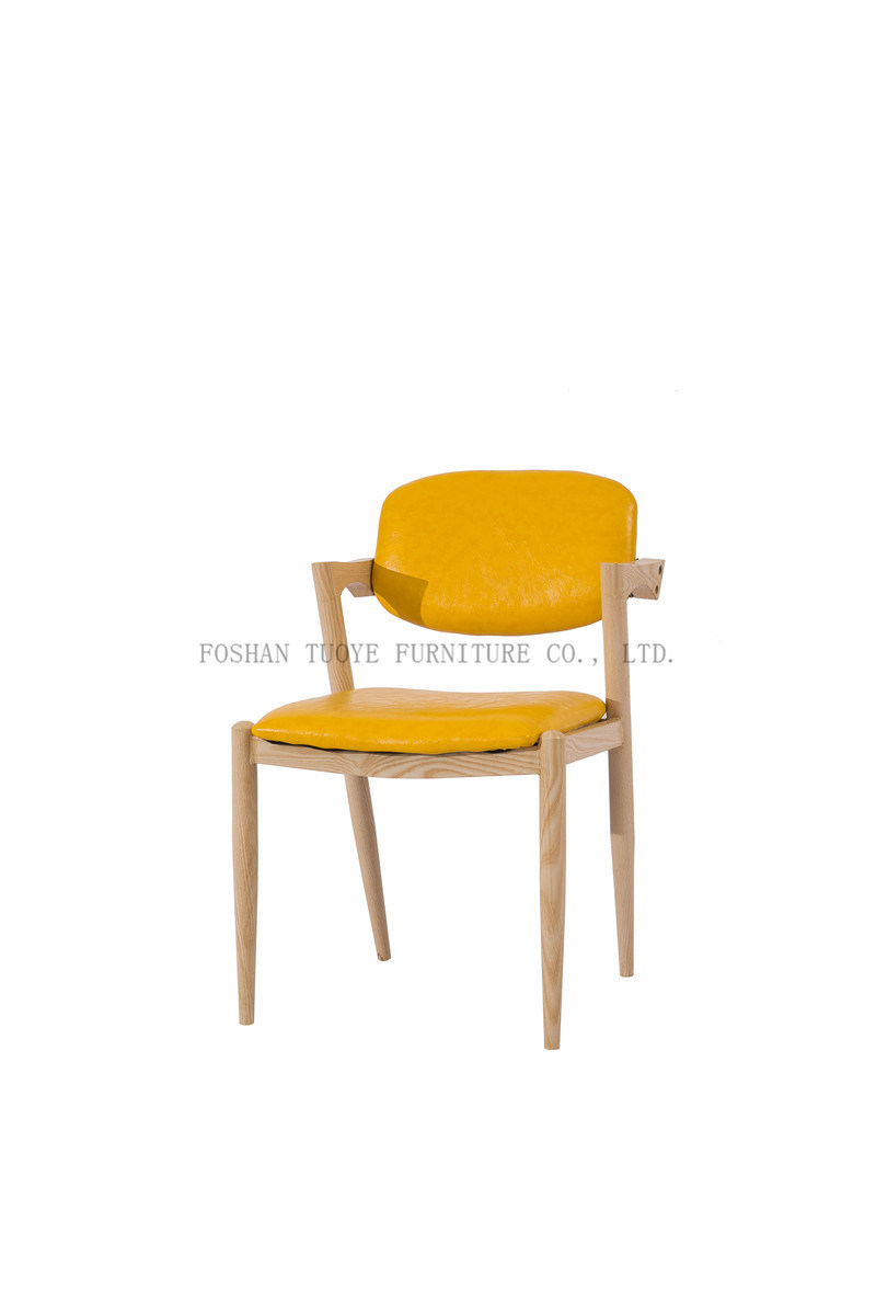 Metal Leisure Chair with Wooden Painting