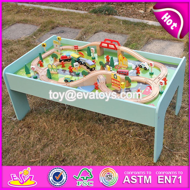 New Design Funny Activity Toys Wooden Kids Train Table W04c071