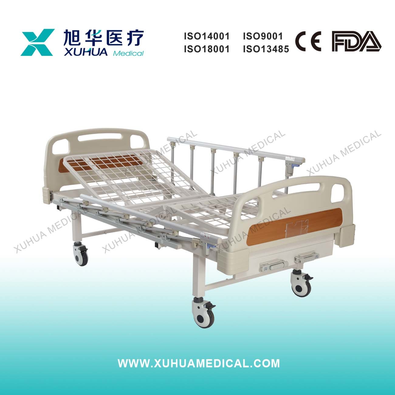 Mesh Type Two Cranks Mechanical Hospital Patient Bed