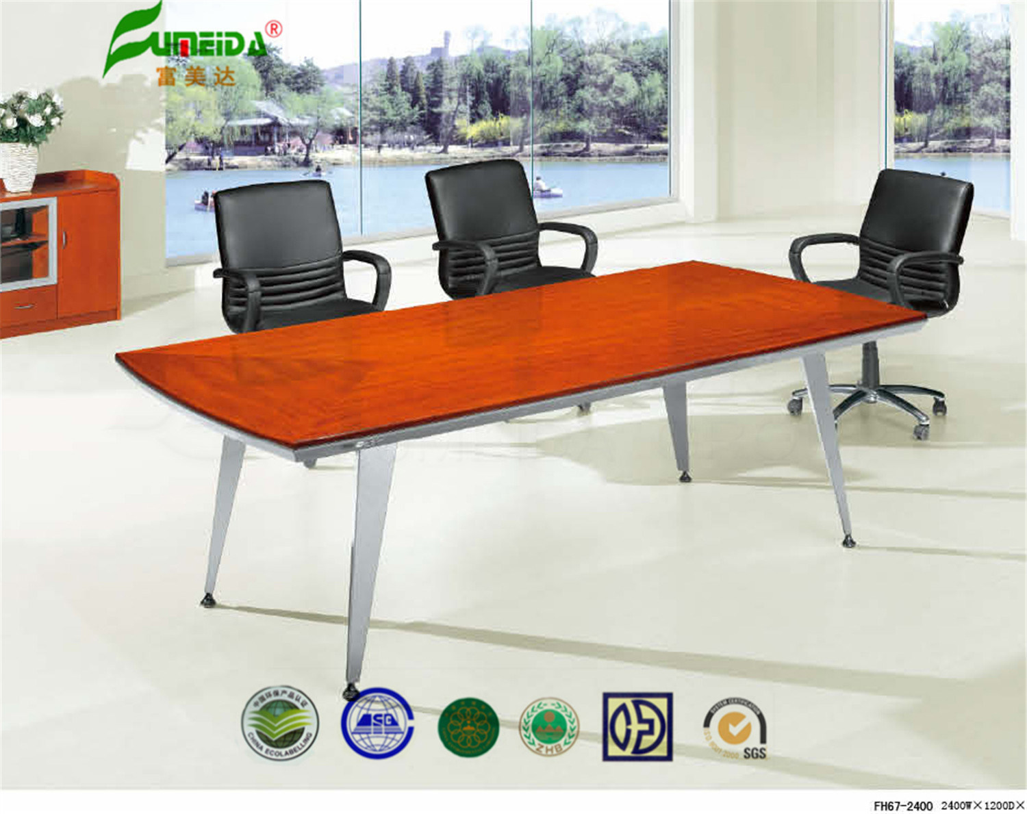 MDF High End Metal Leg Conference Table