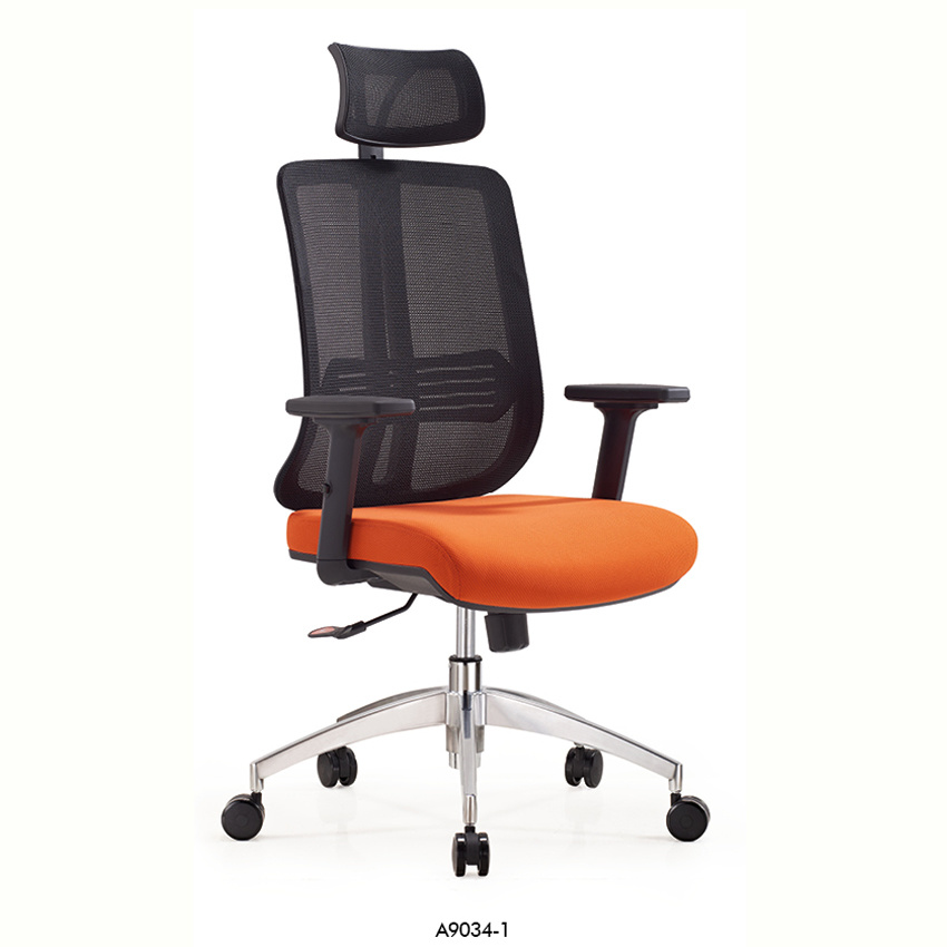 High Back Blue Mesh Revolving Executive Office Chair