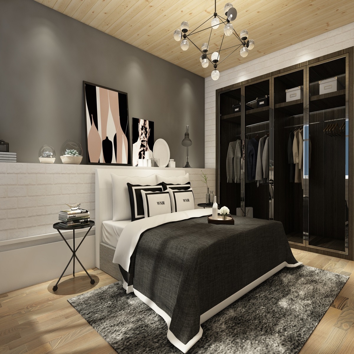 Dressing Room Bedroom Furniture Modern Wardrobe Cabinet