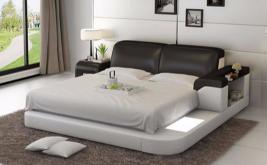 Furniture Home Modern Leather Bed