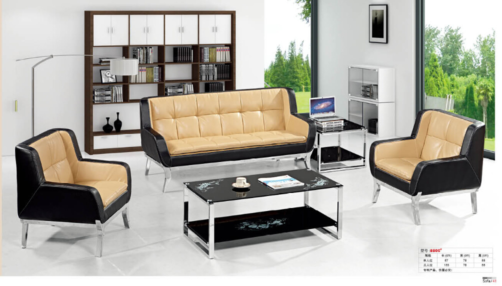 Leisure Modern Office Sofa Hotel Lobby Sofa Coffee Sofa 8805# in Stock 1+1+3