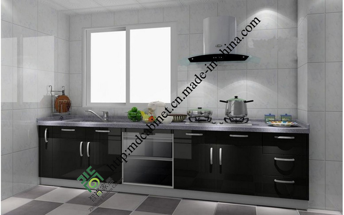 European Style UV Kitchen Cabinet Designs (zs-418)