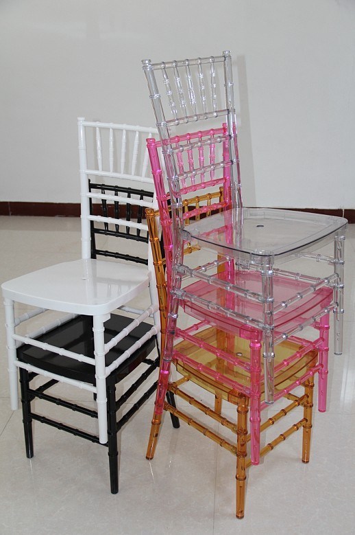 Clear White Wedding Resin Plastic Chiavari Chair