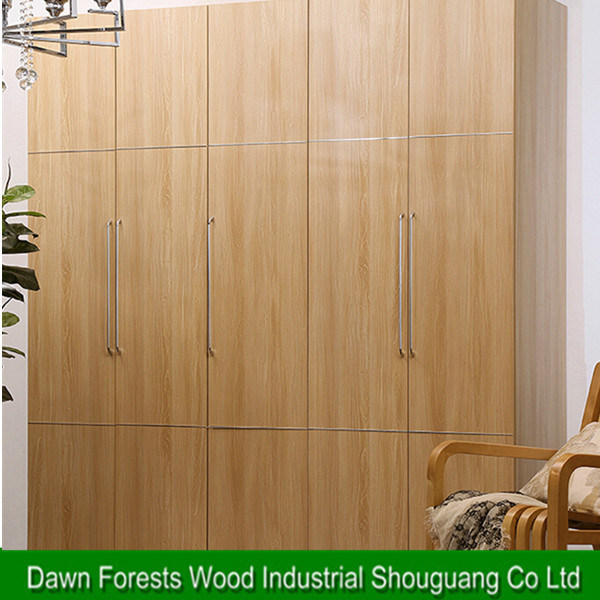 Light Walnut Five Doors Wardrobe