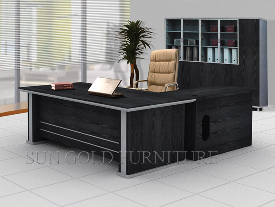 Classical Black Office Desk Office Furniture (SZ-129)