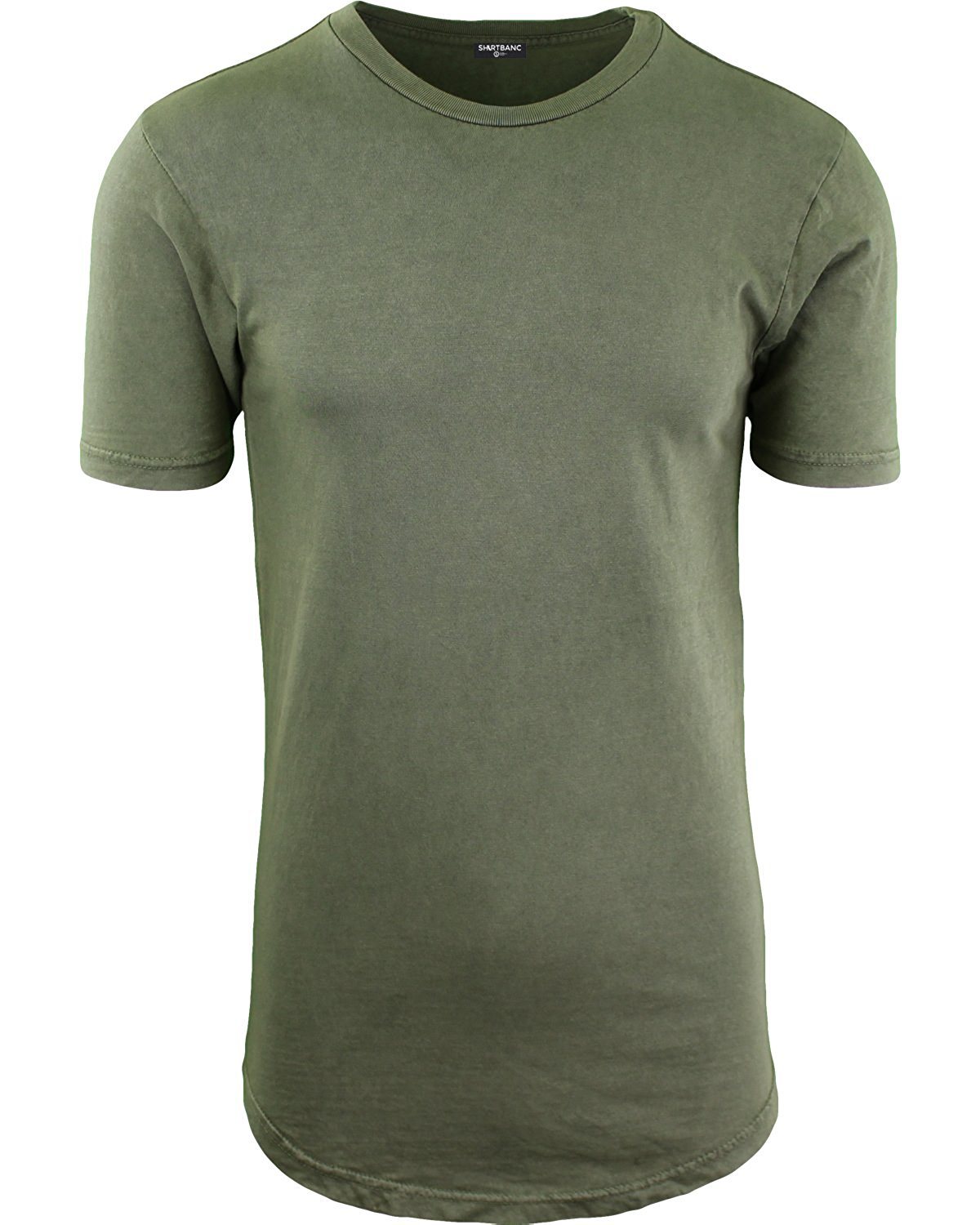 Mens Basic Cotton Hipster Crew Neck T-Shirt Clothing