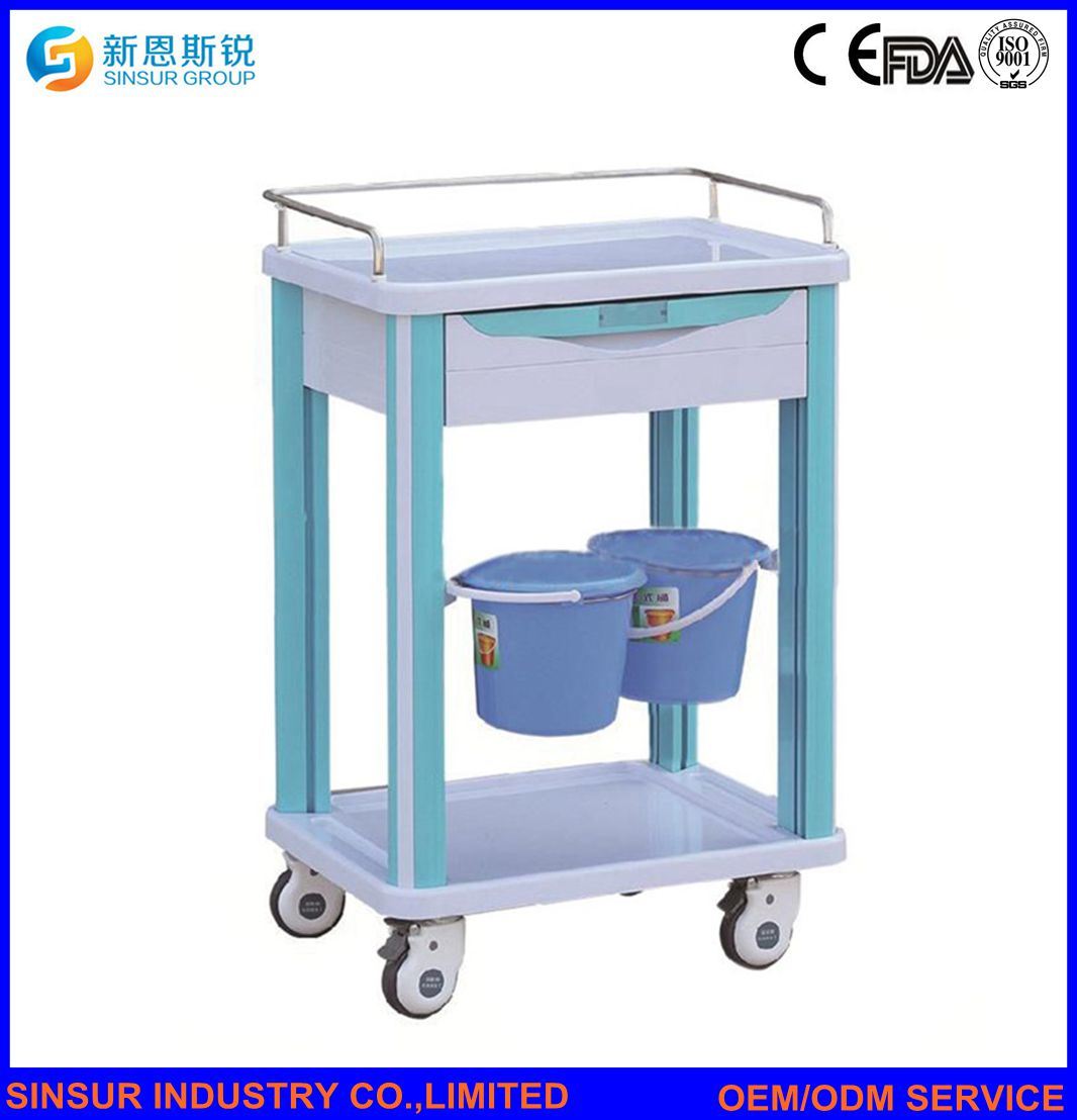 Hospital Furniture Emergency ABS Medical Treatment Cart Trolley