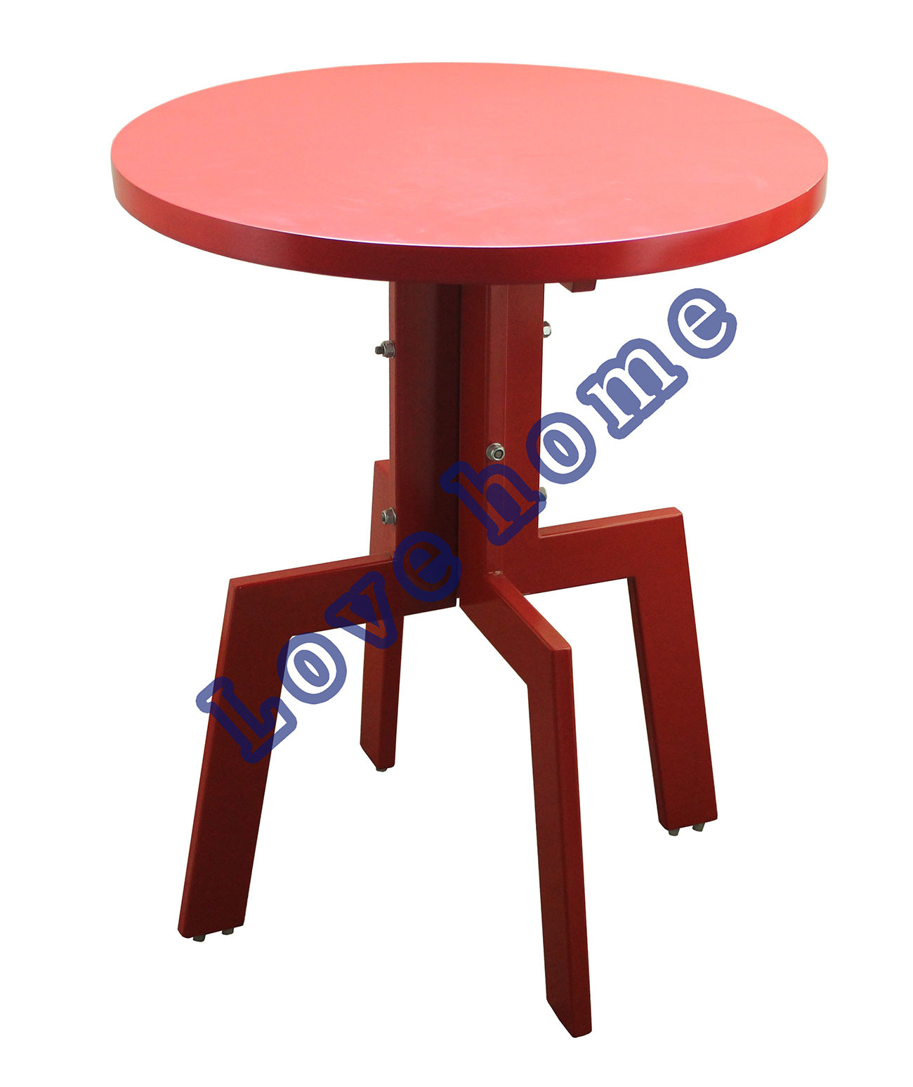 Modern Dining Restaurant Metal Leg Wooden Table