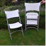 Plastic Stackable Chair with Steel Frame